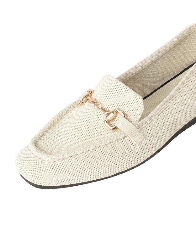 Green Parks 洗えるニットローファー Ivory