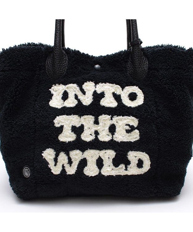 A.D.M.J. 【もこもこ】オスカー/コード刺しゅうキューブトート25cm(Dカン＋) PITCH BLACK