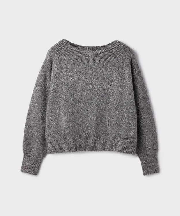 GRACE CONTINENTAL グリッターニットトップ グレー