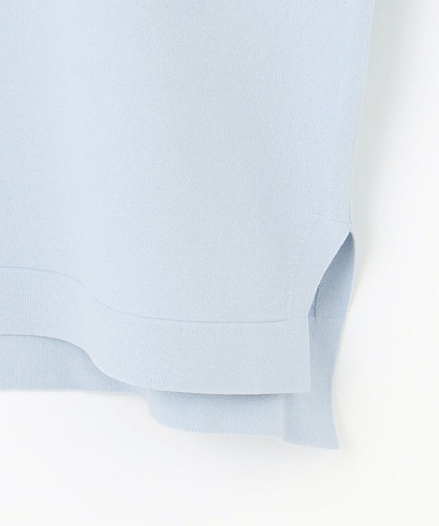 J.PRESS LADIES S 【洗える】RAYON ELITE STRETCH ニットT サックス系