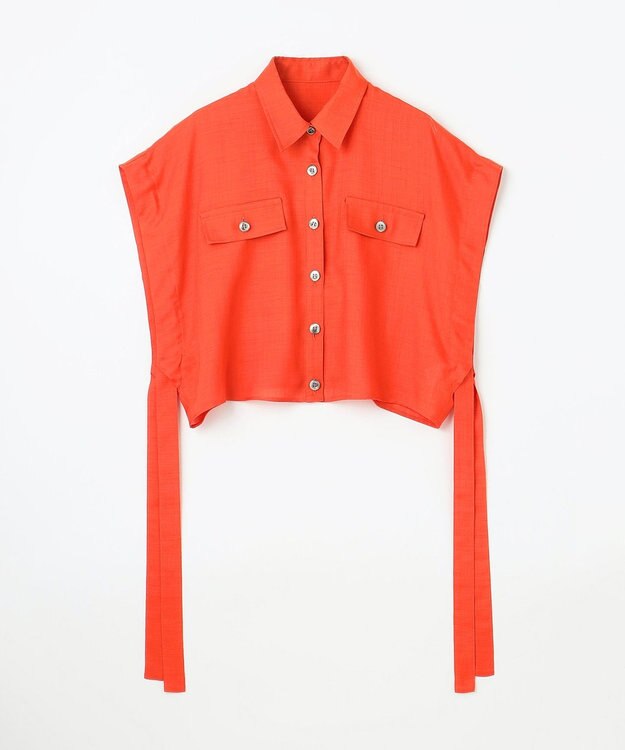 GRACE CONTINENTAL ショートポンチョシャツ オレンジ