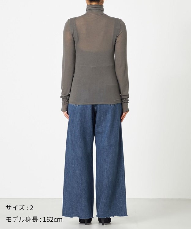 NAVE 【ReNAVE・洗える】シルク混シアータートル グレー系