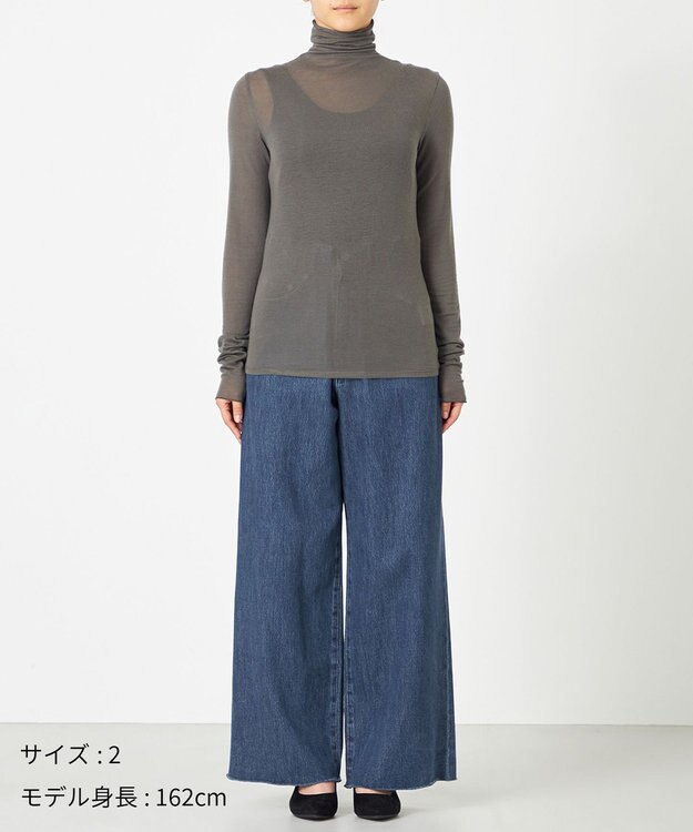 NAVE 【ReNAVE・洗える】シルク混シアータートル グレー系