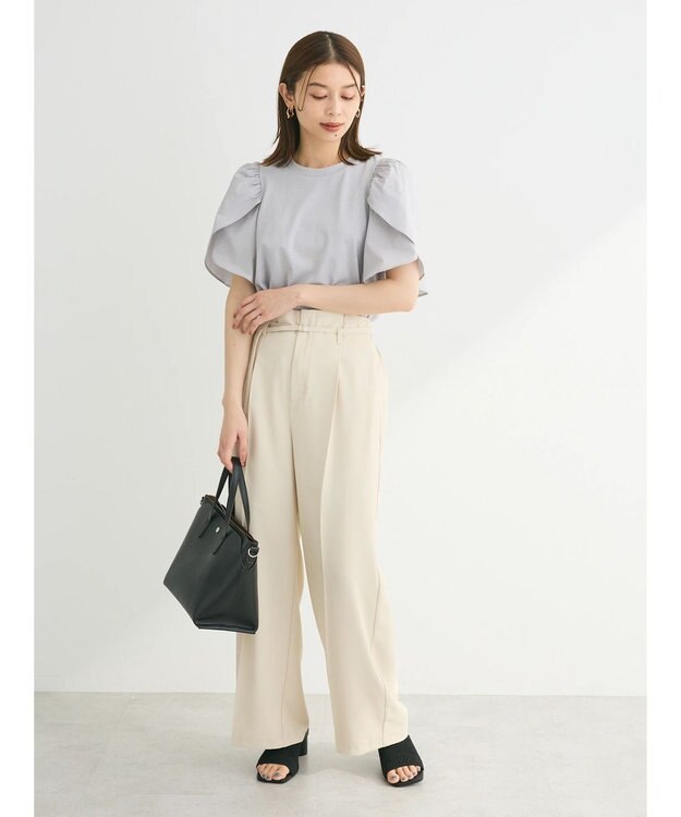 Green Parks ・ＳＵＧＡＲ　ＳＰＯＯＮ　チューリップスリーブＴＥＥ Light Gray