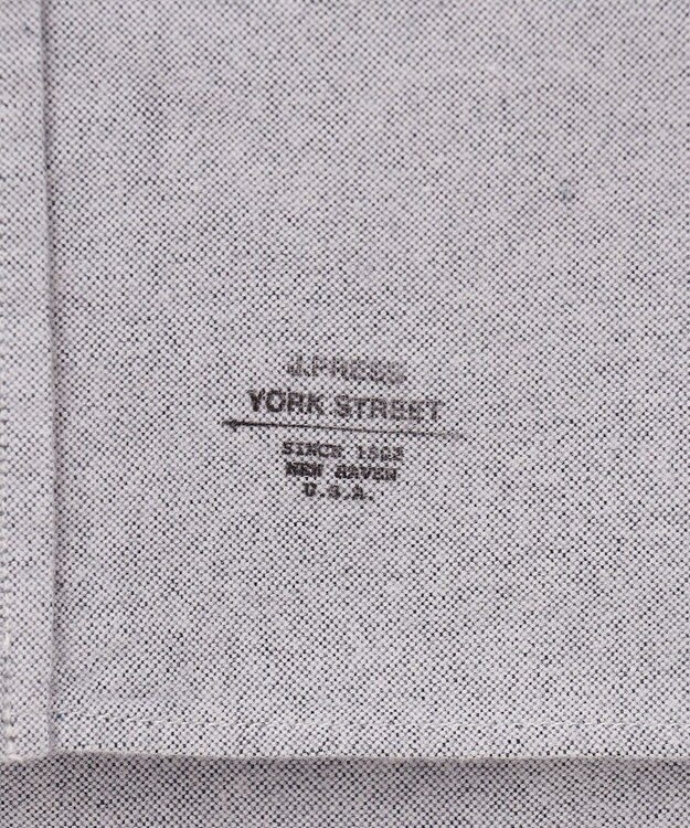 J.PRESS YORK STREET 【UNISEX】オックス起毛 バンドカラーシャツ ライトグレー系
