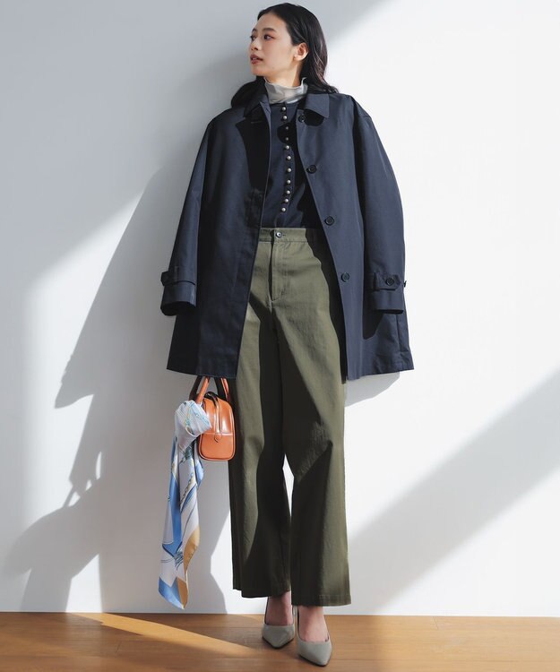 23区 【Oggi掲載/WEB&一部店舗限定カラーあり】ストレッチギャバ チノ パンツ [WEB&一部店舗限定]カーキ系