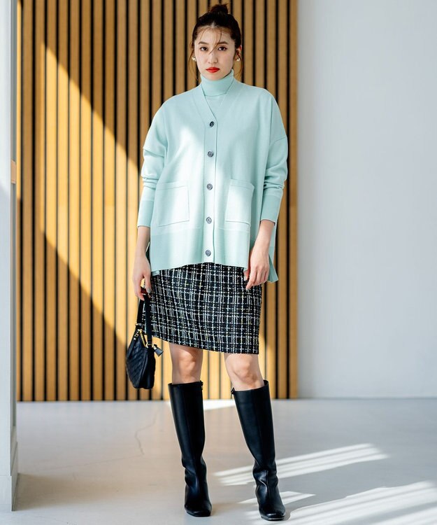 組曲 L ファンシーツィード ミニスカート ブラック系9