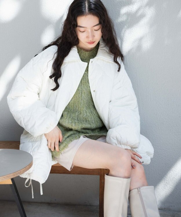 WEGO キルティングブルゾン ホワイト