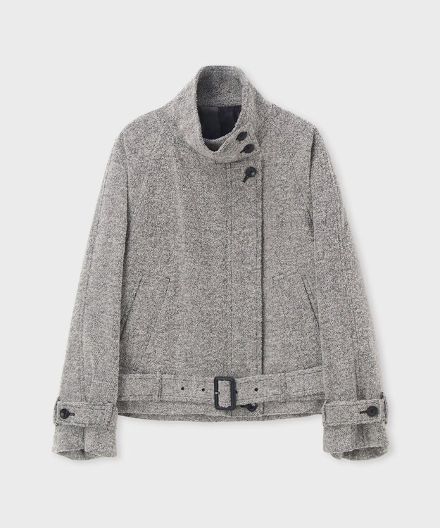 Paul Smith ヘリンボーン ツイード スタンドカラー ブルゾン グレー