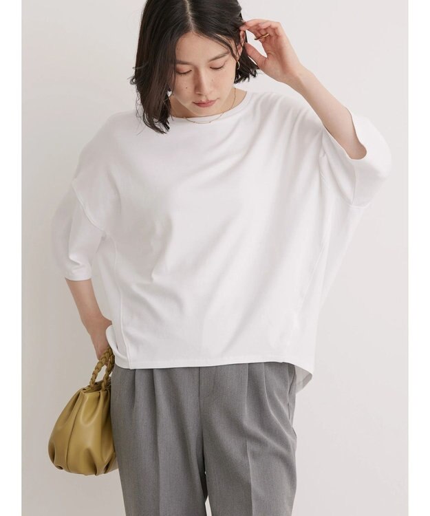 AMERICAN HOLIC ＵＶカット　コクーン半袖カットプルオーバー Off White