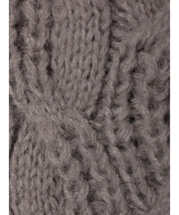 earth music&ecology ｍｉｘケーブルカーディガン Gray Beige