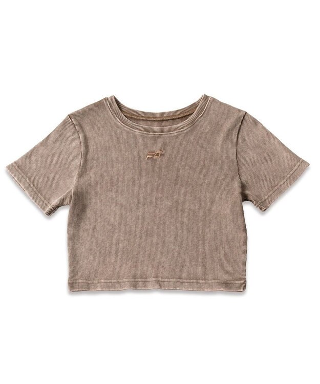 WEGO ヴィンテージウォッシュリブT ブラウン