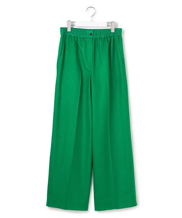 ICB ウォッシャブルライトウール ストレートパンツ グリーン