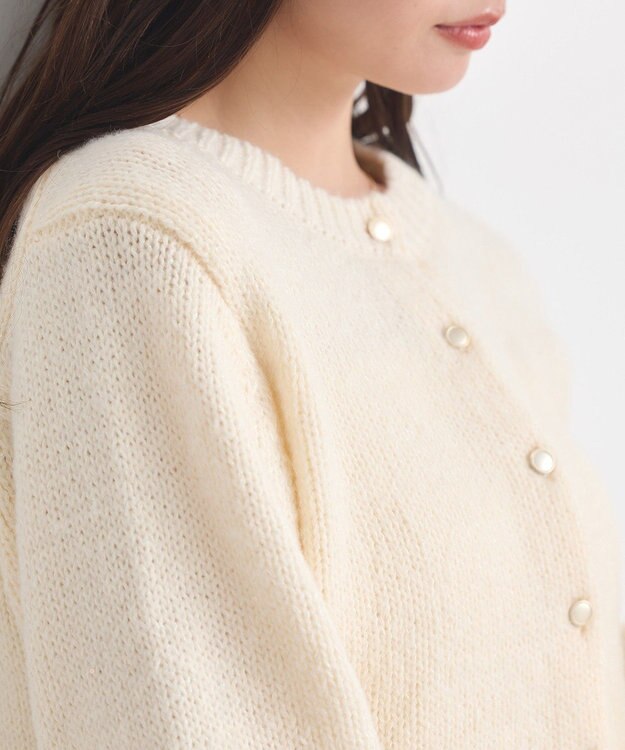 earth music&ecology 【セット2点】SET2点フラワースパンコールカーデ＋ビスチェ Ivory