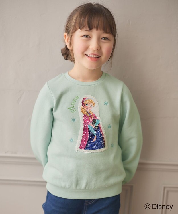 ANY KIDS 【Disney（ディズニー）】FROZEN / ミラクルスパンコール トレーナー ミント<アナ>