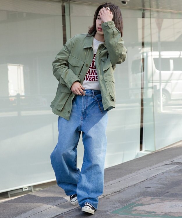 WEGO 【ユニセックス着用ITEM/】スーパーバギージーンズ デニム淡加工色