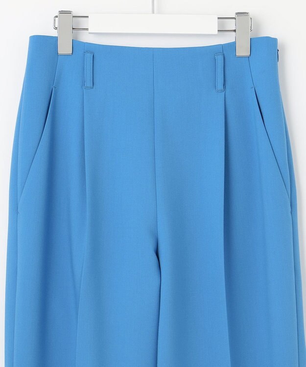 UNFILO 【VERY.3月号掲載/洗える/ストレッチ】ハイウエストカラーパンツ ブルー