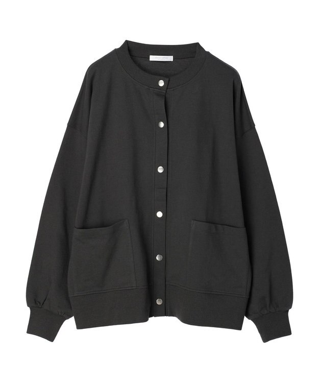 Green Parks ミニ裏毛オーバーサイズカーディガン Dark Gray