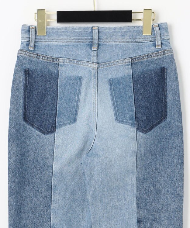 GRACE CONTINENTAL カットオフスリムデニムパンツ サックス
