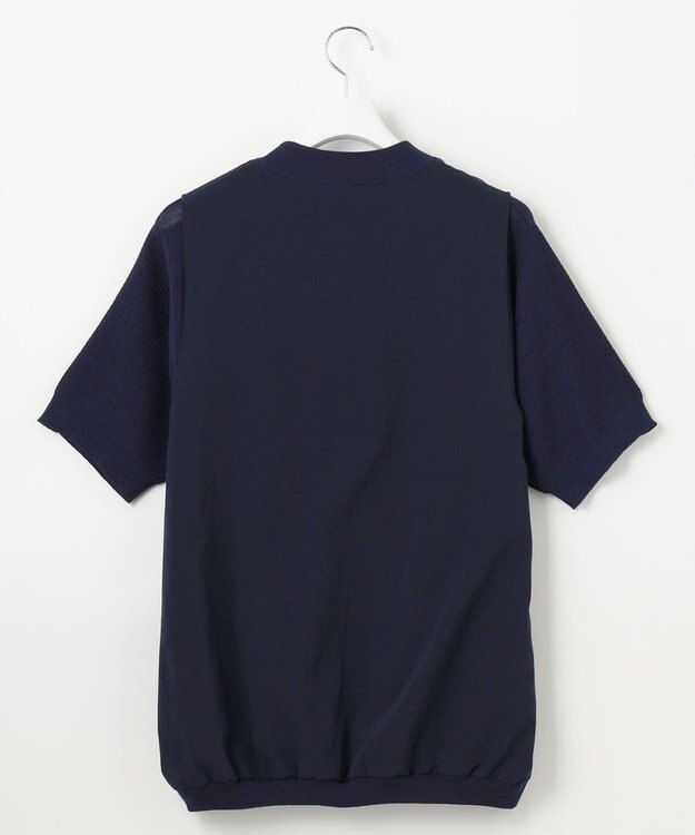 23区GOLF 【23Fondation/MEN】レイヤード風 コンビモックネック ネイビー系