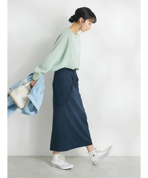 CRAFT STANDARD BOUTIQUE ジョーゼットタイトスカート Navy