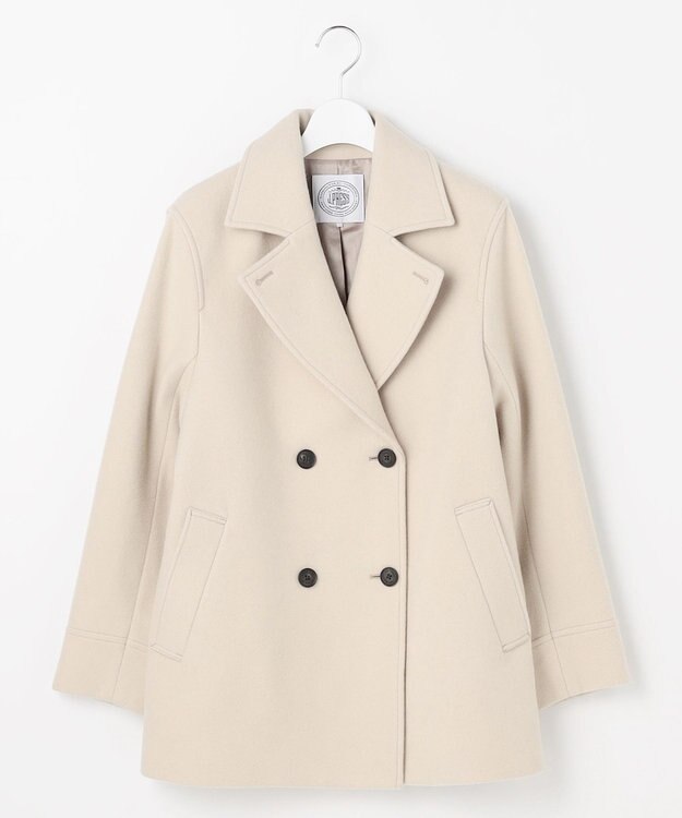 J.PRESS LADIES 【WEB限定カラーあり】Jackal ソフトメルトン Pコート ベージュ系