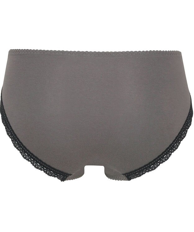 Wing ペアショーツ 【ナチュラルアップブラ】 身生地部オーガニックコットン混 はきこみ丈あさめ KF3000 ウイング／ワコール チャコールグレー