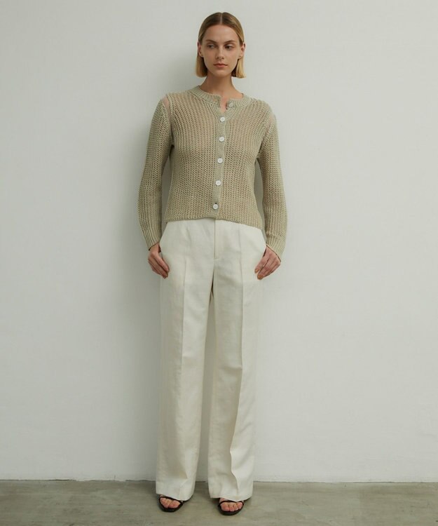 BEIGE， OLIVIER / ニットカーディガン Flax