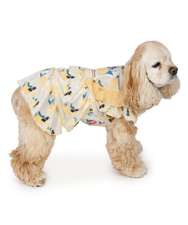 PET PARADISE リサとガスパール エコメイド シトラス ワンピース 中型犬 ホワイト×イエロー
