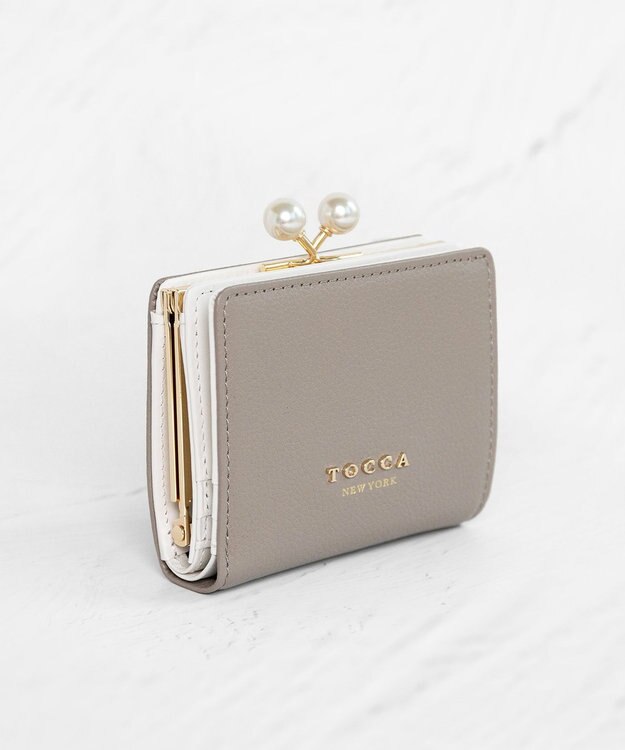 TOCCA POINT OF PEARL BIIFOLOD WALLET 2つ折り財布 グレー系