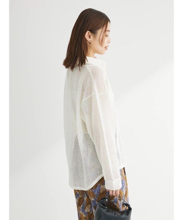 Green Parks カットレースシャツチュニック Off White