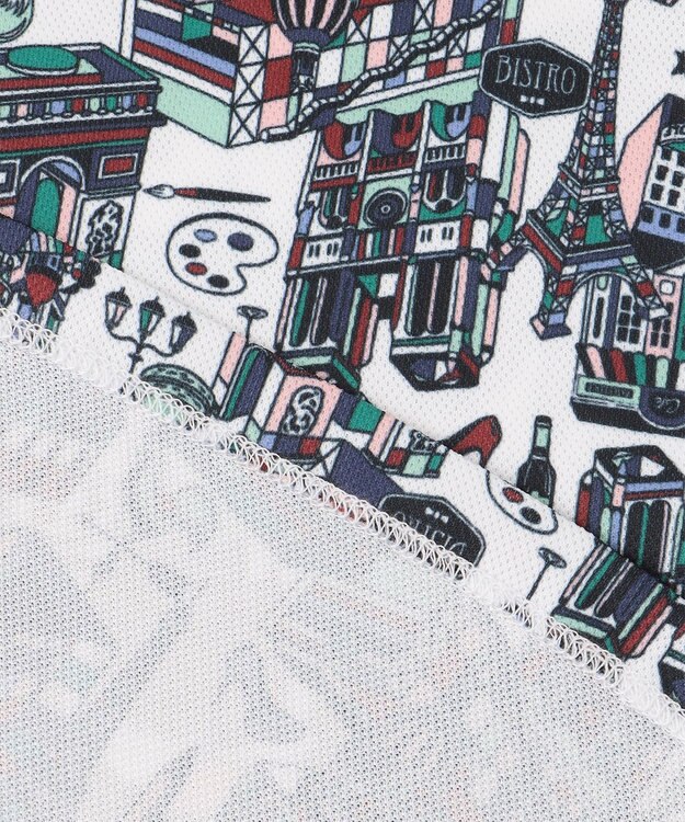 23区GOLF 【WOMEN】【吸水速乾/UVカット】パリマップ総柄ポロシャツ ホワイト系5