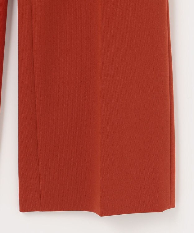 自由区 L 【WEB限定カラーあり/洗える/撥水加工】TRギャバ ストレートパンツ オレンジ系