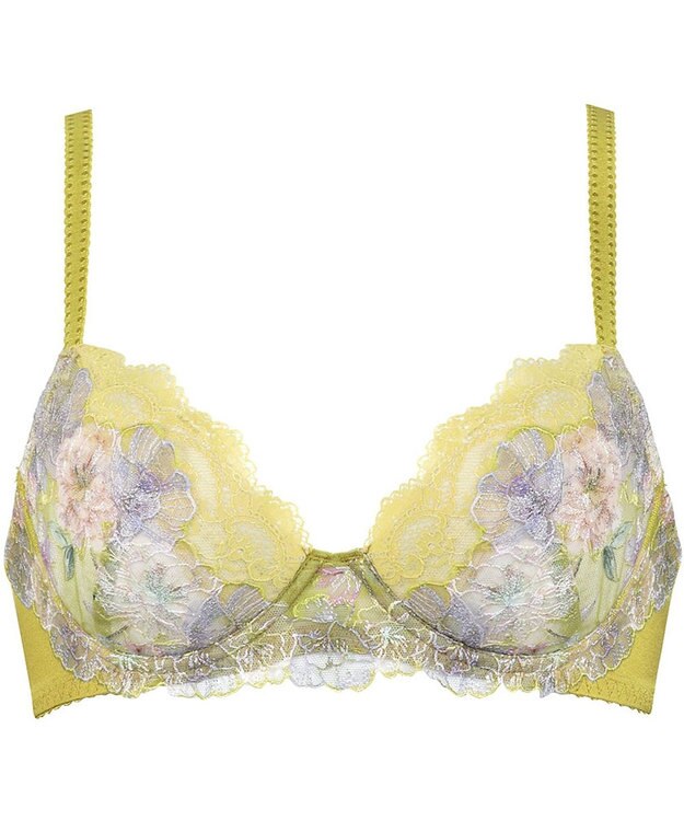 Wing Wing Lesiage　【2760シリーズ】　ブラジャー　ふっくらまる胸　カップ肌側綿混素材　ウイング／ワコール　PB2760 カラシ