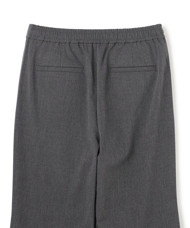 UNFILO L 【セットアップ着用可/ウエストゴム】マイビューティ セミフレアパンツ チャコール