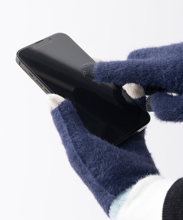 TRICOTE シャギーグローブ 39NAVY