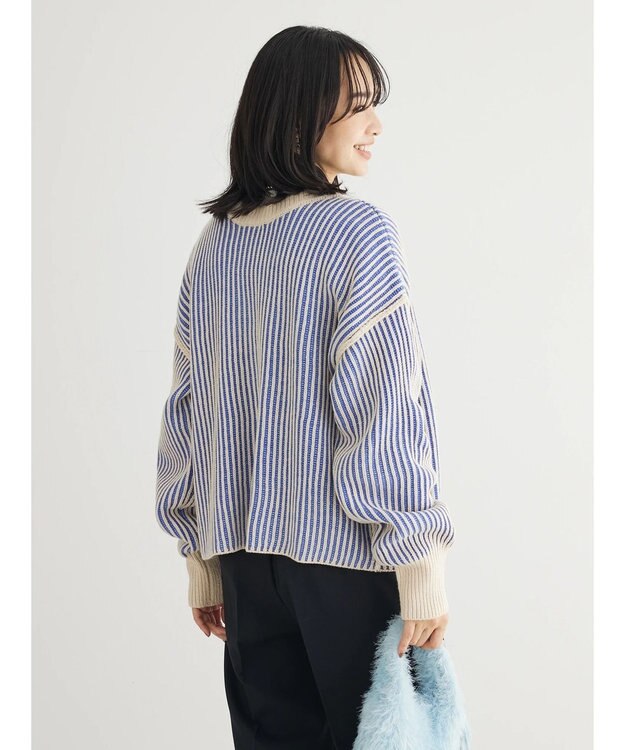 Green Parks ２ｗａｙ前後ニットプルオーバー Blue