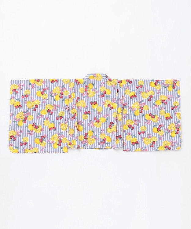 ANY KIDS 3WAY ロング丈 浴衣 セット フルーツ×ストライプ