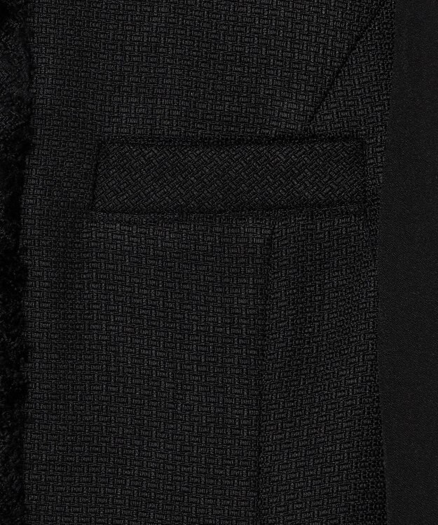 Feroux ツイードミディ ワンピース ブラック系