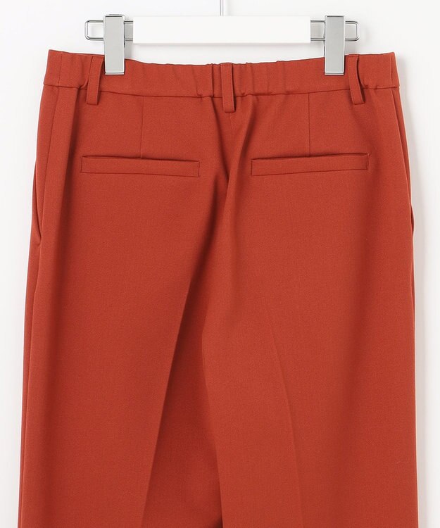 自由区 L 【WEB限定カラーあり/洗える/撥水加工】TRギャバ ストレートパンツ オレンジ系