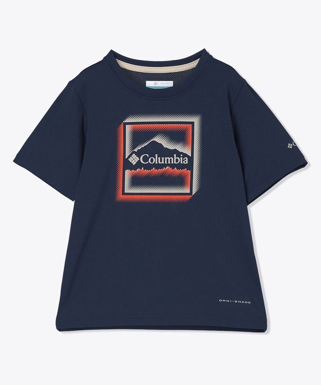 Columbia Columbia/ キッズアイテム/ テックトレイルユーティリティショートスリーブグラフィッククルー /コロンビア Collegiate Navy Dotty Landscape
