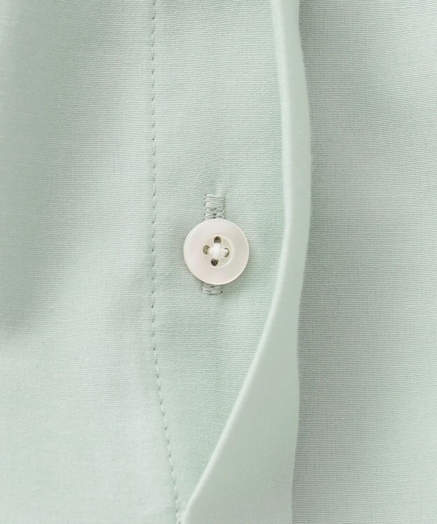 J.PRESS LADIES 【洗える・イージーケア】ライトタンブラー バンドカラー ブラウス ライトグリーン系