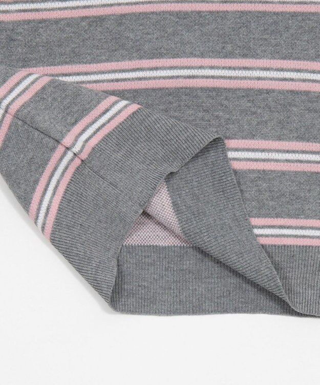 WEGO ポロニットプルオーバー グレーボーダー