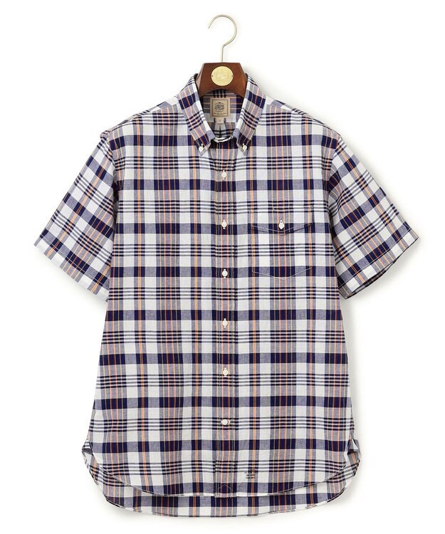 J.PRESS MEN インディアンマドラスチェック シャツ / B.D. ネイビー系3
