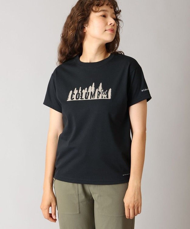 Columbia Columbia/ ウィメンズヤハラフォレストショートスリーブTシャツ /コロンビア Black Logo