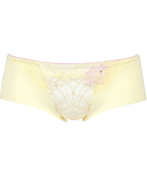 Wing Wing Lesiage　【2720シリーズ】ペアショーツ　はきこみ丈あさめ　ウイング／ワコール　PF2721 イエロー