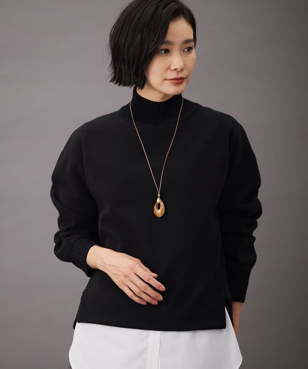 J.PRESS LADIES リバーシブルマーブル ネックレス ブラウン系