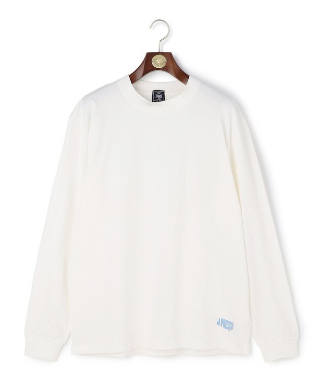 J.PRESS MEN 【J.PRESS ORIGINALS】【UNISEX】Cotton Jersey Small Logo Long Sleeve T-shirt ホワイト系