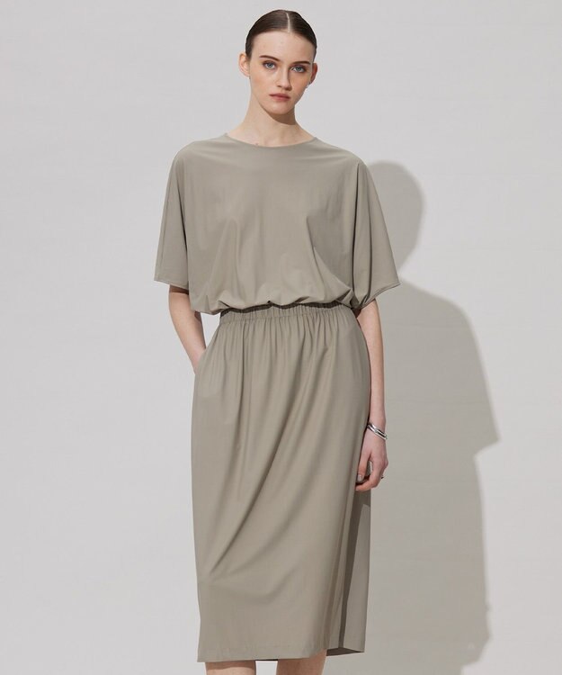 ICB 【UVカット・接触冷感・速乾】マットスキューバ  ワンピース クリームブラウン系