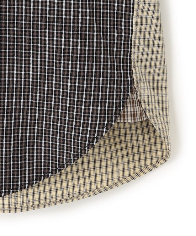 J.PRESS YORK STREET 【UNISEX】ミニチェック クレイジーパターンシャツ ブラウン系8